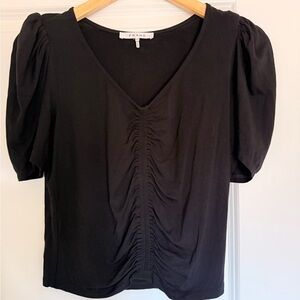 FRAME Women's Black Ruched Top - small